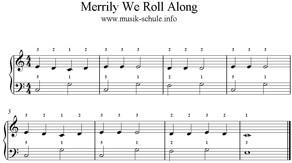 Klaviernoten Merrily We Roll Along