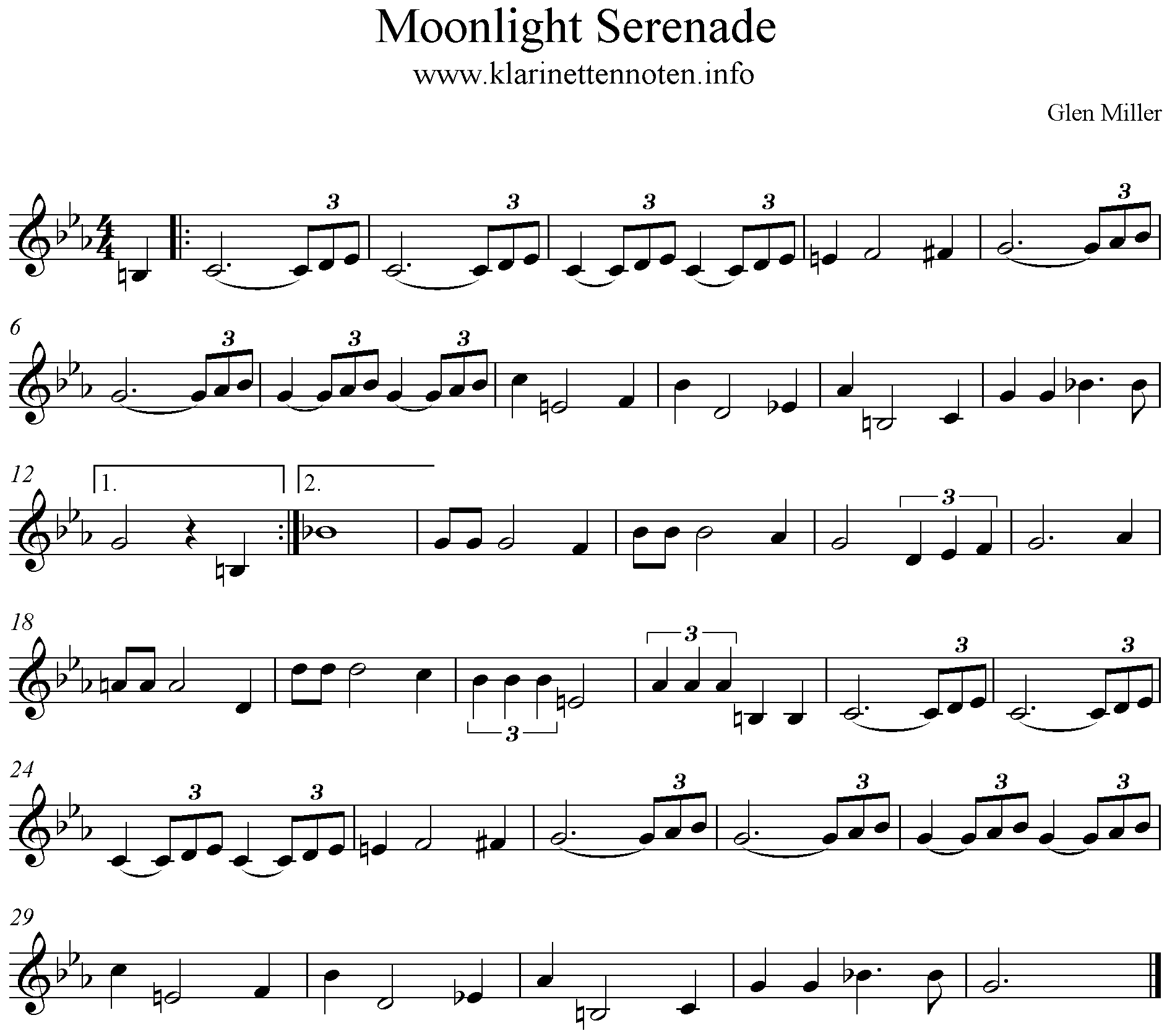 Moonlight Serenade, Eb-Major